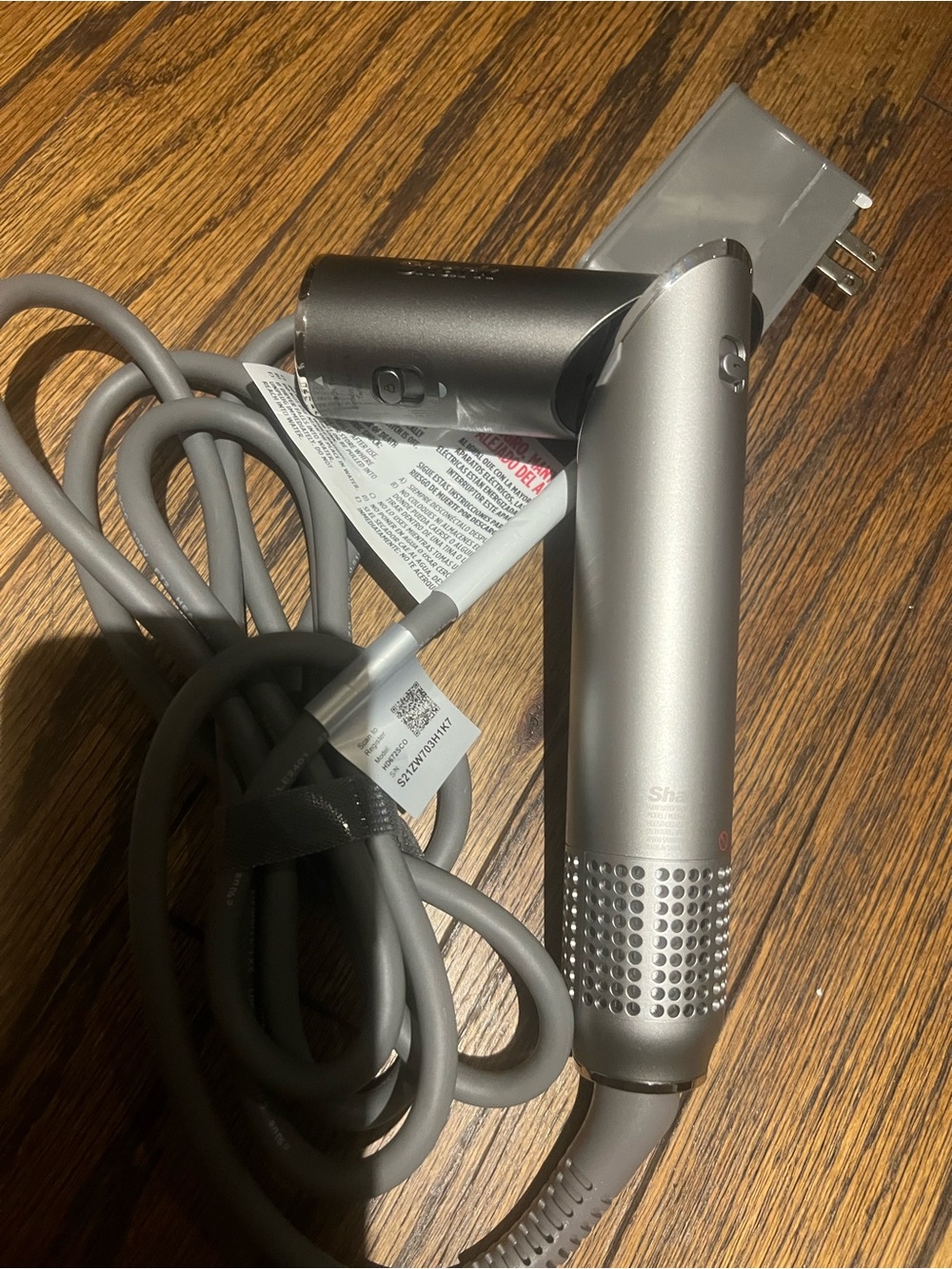 Hair Dryer in Silver with Gray Cord - Premium Compact Design